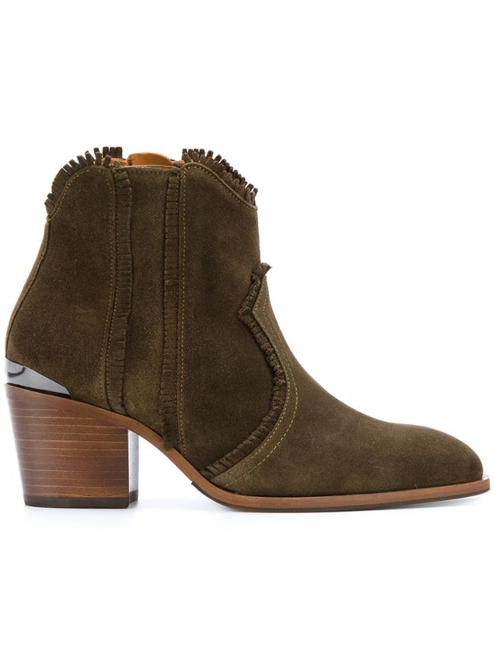 Nubikk Freddy Fringed Boots - Green