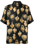 Dolce & Gabbana Sacred Heart Print Shirt - Black