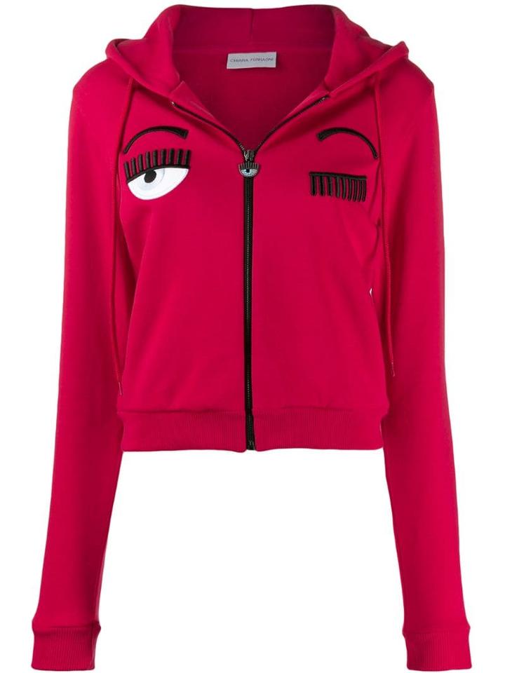 Chiara Ferragni Flirting Zipped Hoodie - Red