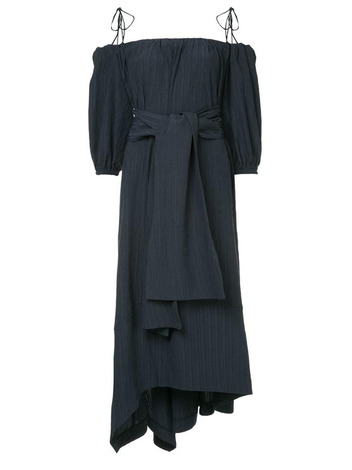 C & M Off The Shoulder Midi Dress - Blue