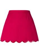 Red Valentino Scalloped Hem Mini Skirt