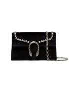 Gucci Dionysus Gg Velvet Small Shoulder Bag - Black
