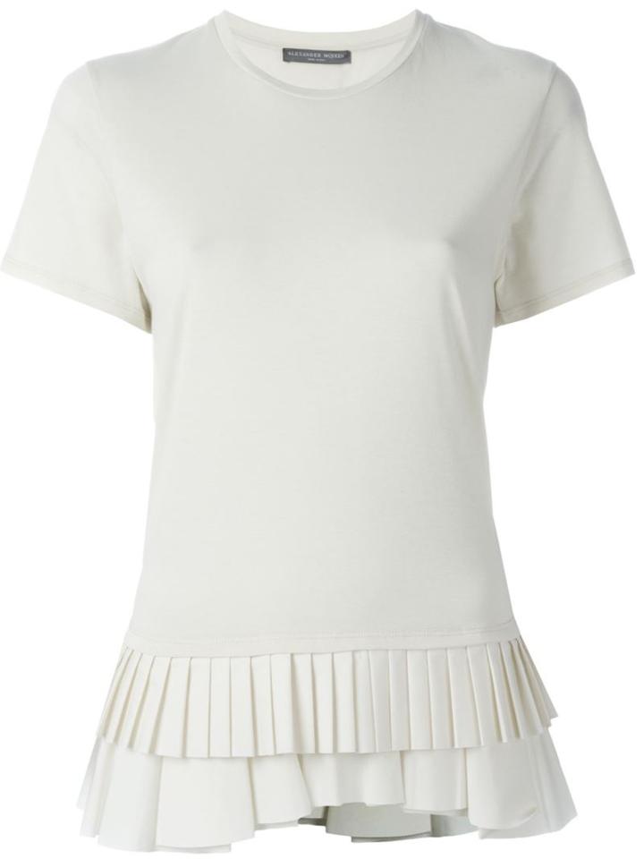 Alexander Mcqueen Pleated T-shirt, Women's, Size: 42, Yellow/orange, Cotton