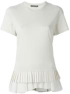 Alexander Mcqueen Pleated T-shirt, Women's, Size: 42, Yellow/orange, Cotton