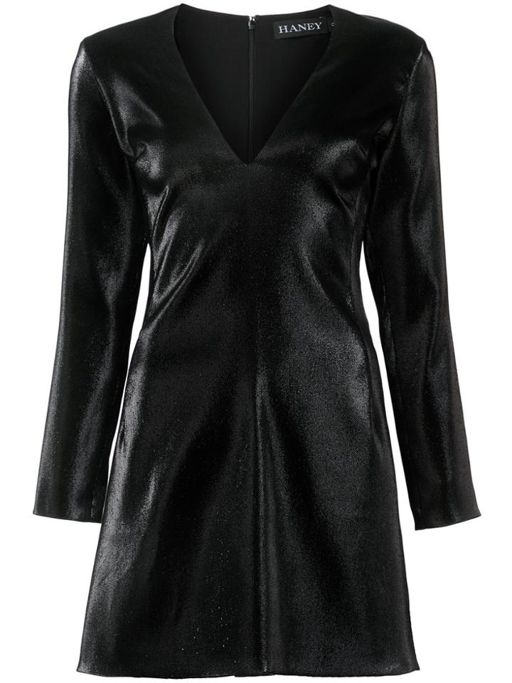 Haney Long Sleeved Mini Dress - Black