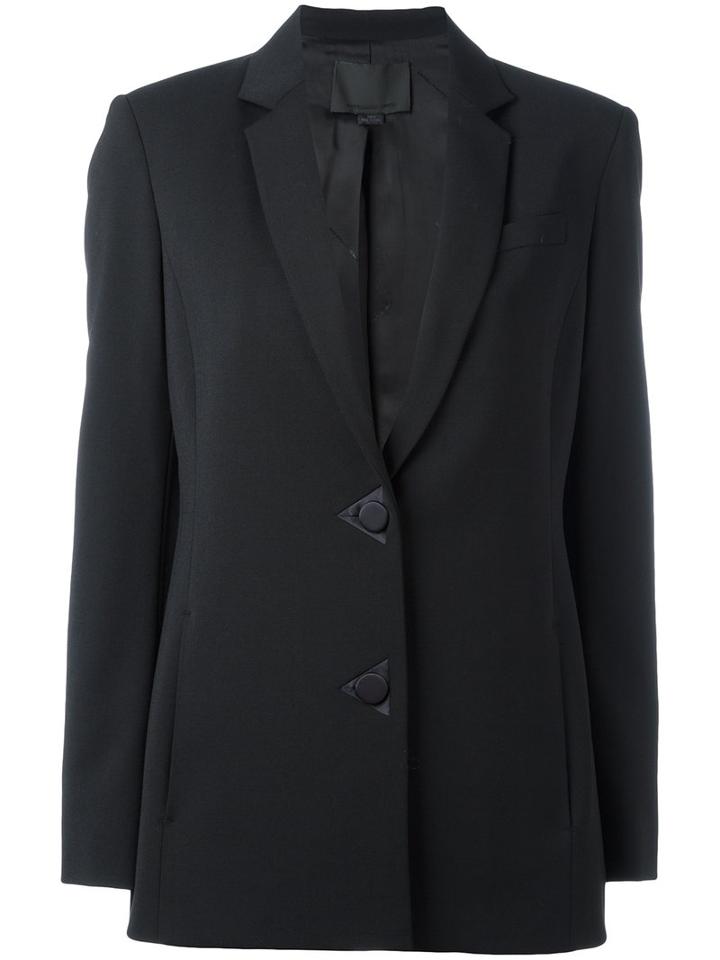 Alexander Wang Single Breasted Blazer, Women's, Size: 4, Black, Polyester/spandex/elastane/acetate/virgin Wool