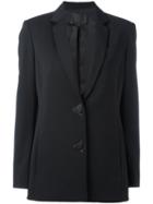 Alexander Wang Single Breasted Blazer, Women's, Size: 4, Black, Polyester/spandex/elastane/acetate/virgin Wool