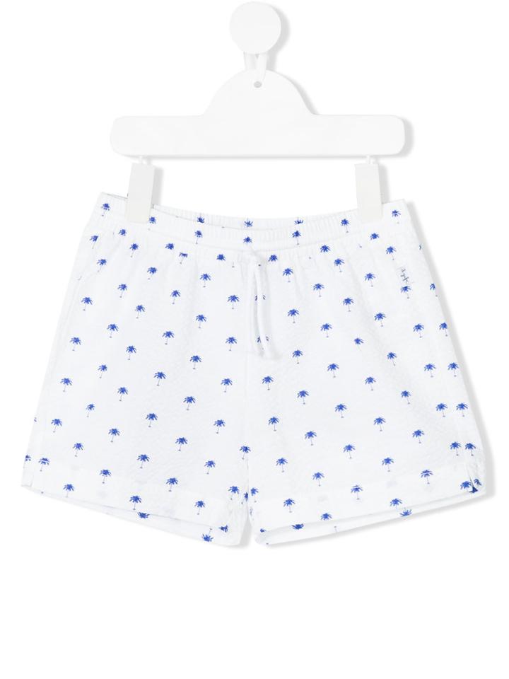 Il Gufo - Palm Tree Shorts - Kids - Cotton/spandex/elastane - 8 Yrs, White