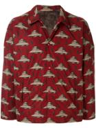 Undercover All Over Logo Print Jacket - Red