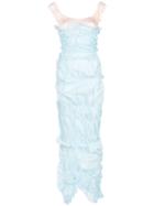 Yuhan Wang Ruched Slip Dress - Blue