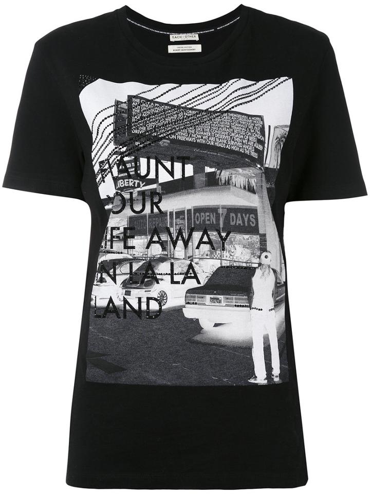 Each X Other - Photograph Print T-shirt - Women - Cotton - S, Black, Cotton