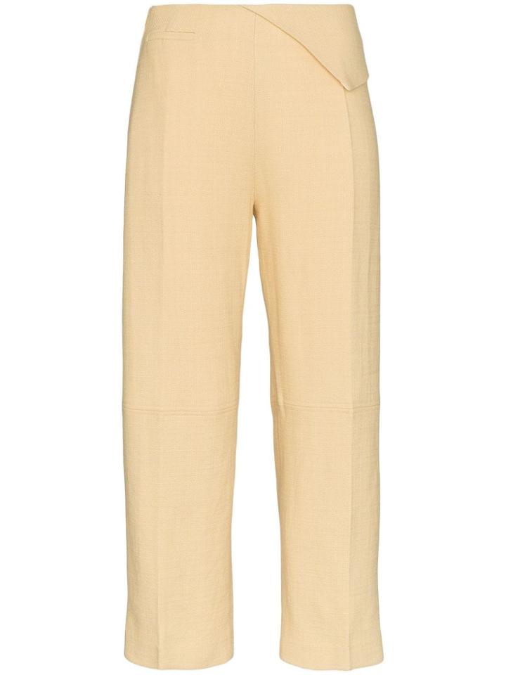 Jacquemus Pleat Front Waist Detail Cotton Trousers - Unavailable
