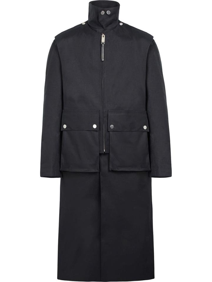 Mackintosh Alyx Black Bonded Cotton Formal Coat - Neutrals