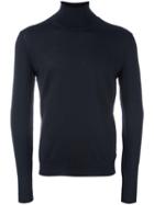 Boss Hugo Boss Turtleneck Jumper, Men's, Size: Large, Blue, Virgin Wool