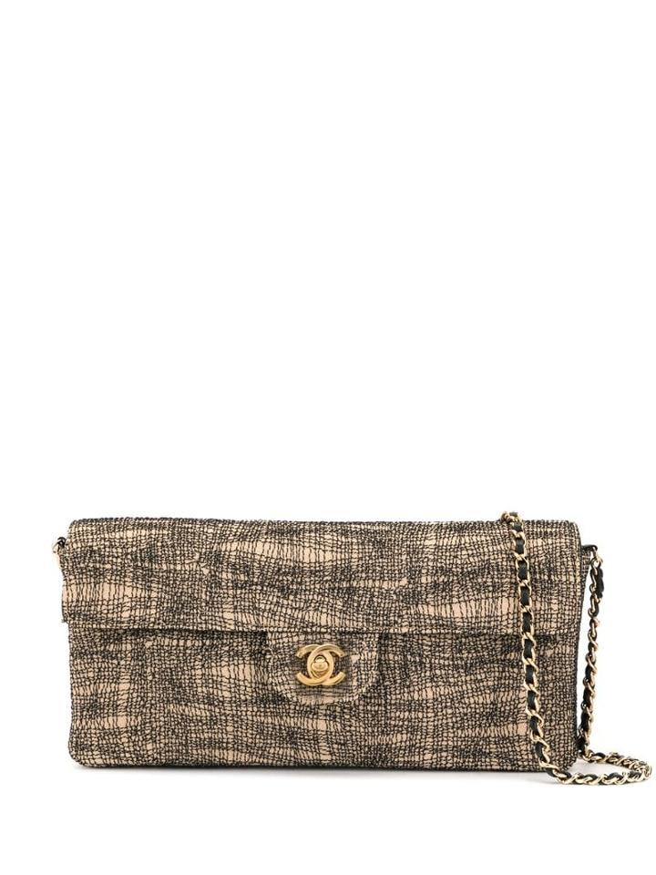 Chanel Pre-owned Stitching Texture Cc Shoulder Bag - Neutrals