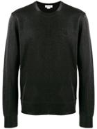 Alexander Mcqueen Chest Patch Sheen Sweater - Black