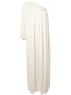 Erika Cavallini Long Drape Ruched Dress - White