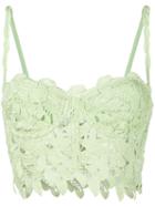 Ermanno Ermanno - Lace Top - Women - Cotton - 40, Green, Cotton