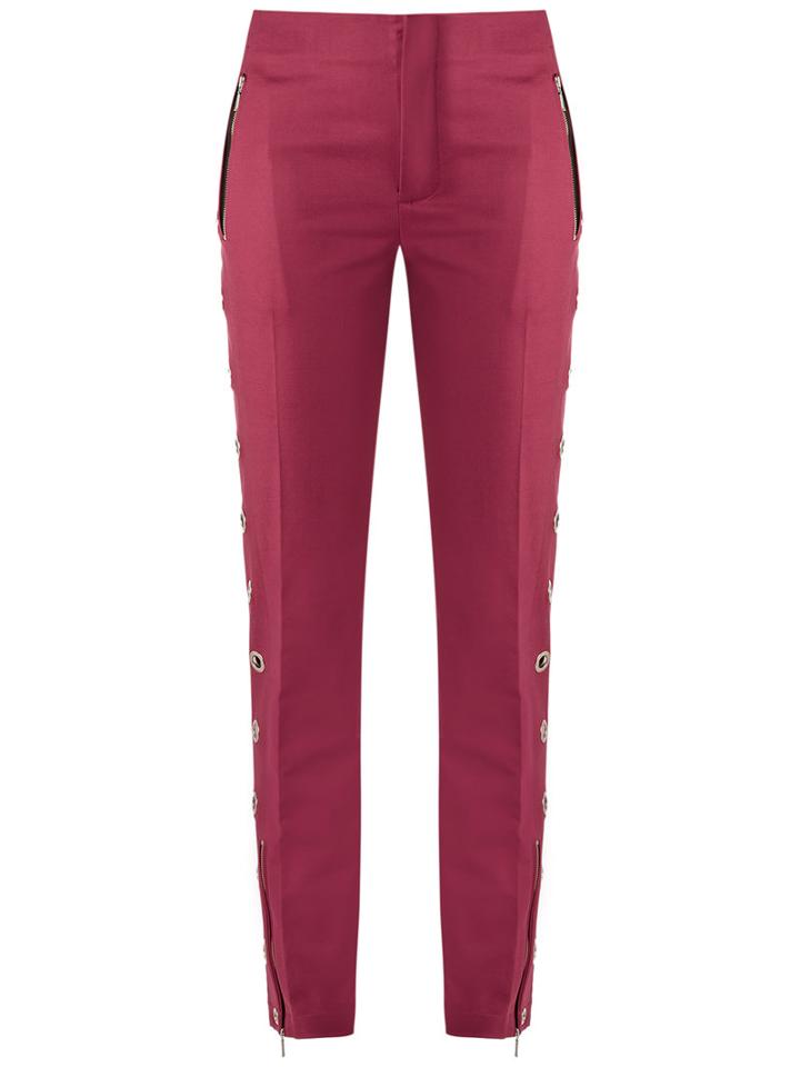 Reinaldo Lourenço - Skinny Trousers - Women - Cotton - 40, Red, Cotton