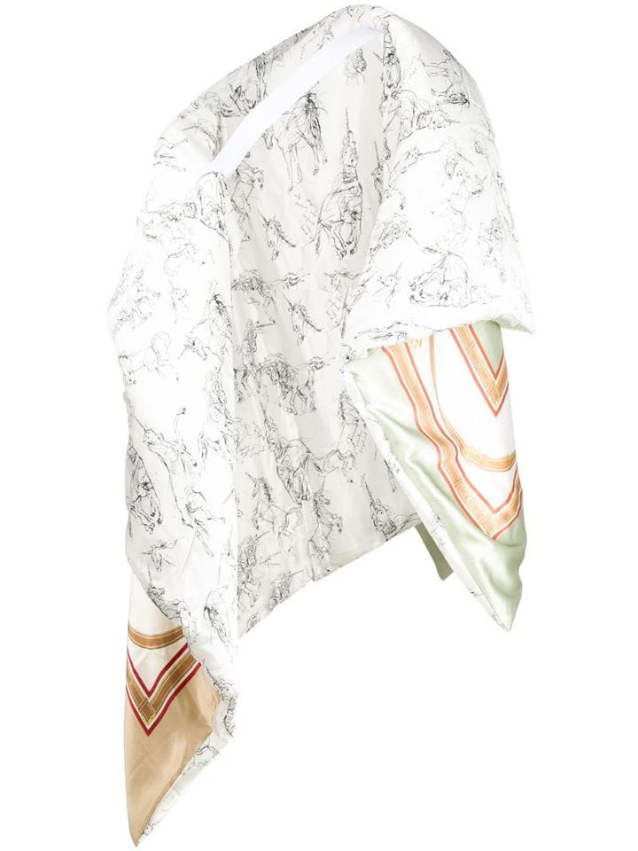 Burberry Quilted Oversized Scarf - White