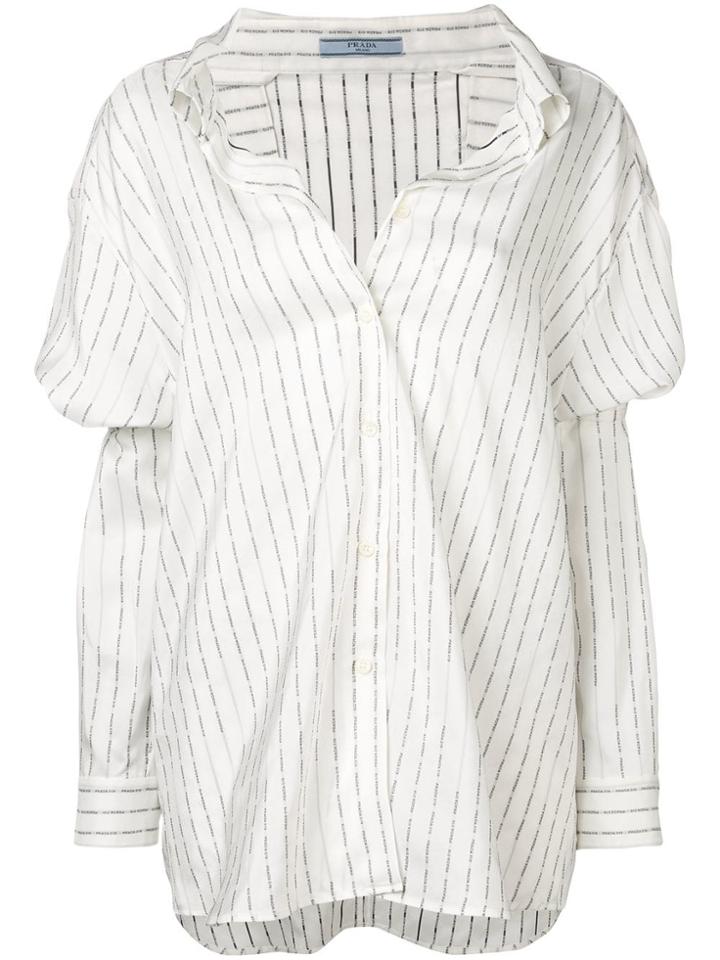 Prada Off-the-shoulder Shirt - White