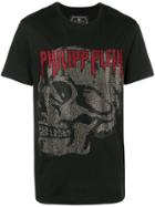 Philipp Plein Logo Skull Crewneck T-shirt - Black