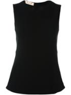 Marni Round Neck Top, Women's, Size: 40, Black, Triacetate/polyester/silk