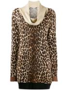 Liu Jo Knitted Leopard Dress - Neutrals