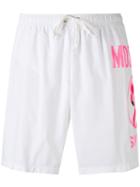 Moschino - Flamingo Logo Swim Shorts - Men - Polyamide - Xs, White, Polyamide