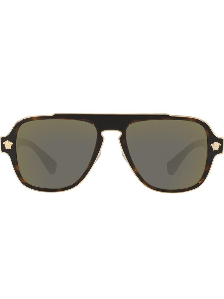 Versace Eyewear Square Sunglasses - Brown