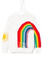 Stella Mccartney Kids Rainbow Detail Jumper, Girl's, Size: 12 Yrs, White
