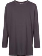 Monkey Time Slit Hem Longsleeved T-shirt, Men's, Size: Small, Grey, Cotton