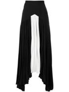 Givenchy Monochrome Panel Pleated Skirt - Black