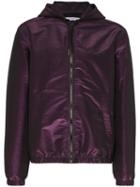 Givenchy Logo Print Hooded Jacket - Purple