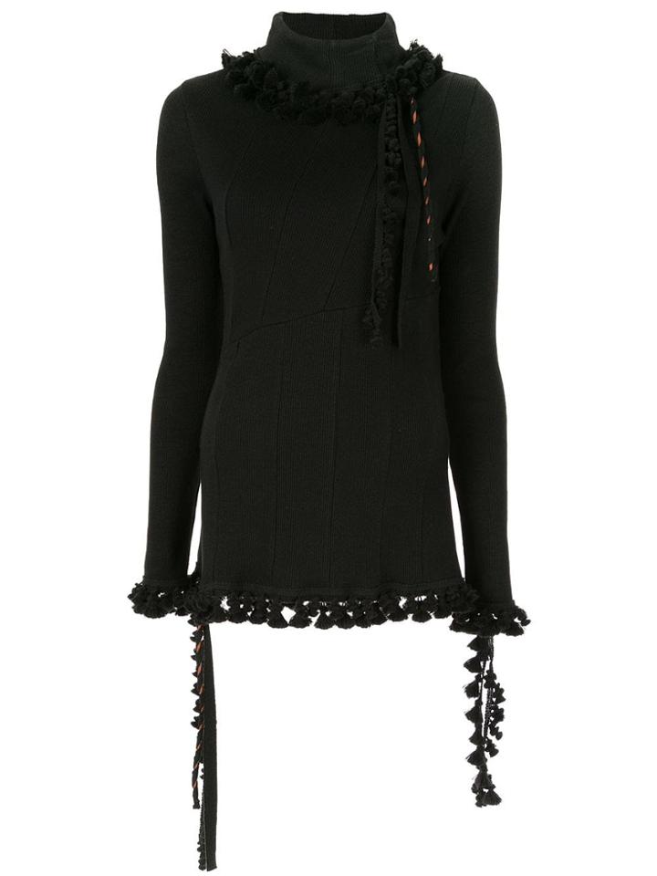 Loewe Tassel Embellished Jumper - Black