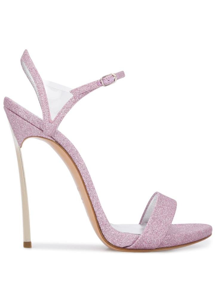 Casadei Blade V Celebrity Glittered Sandals - Purple