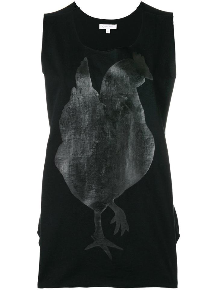 Io Ivana Omazic - Cockerel Print Tank - Women - Cotton/spandex/elastane - M, Black, Cotton/spandex/elastane