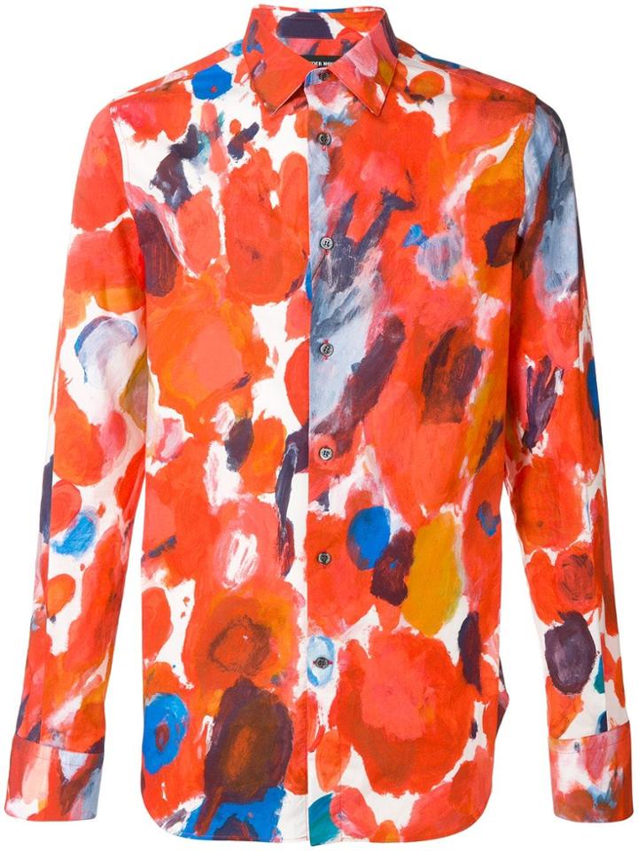 Alexander Mcqueen Painted Print Shirt - Red