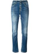 Dondup Buttoned Straight Jeans - Blue
