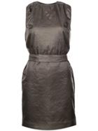 Rick Owens Belted Mini Dress - Grey