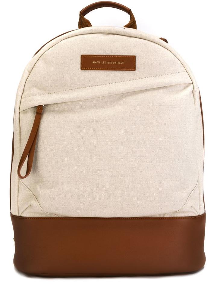 Want Les Essentiels De La Vie Kastrup Backpack, Nude/neutrals, Cotton/leather