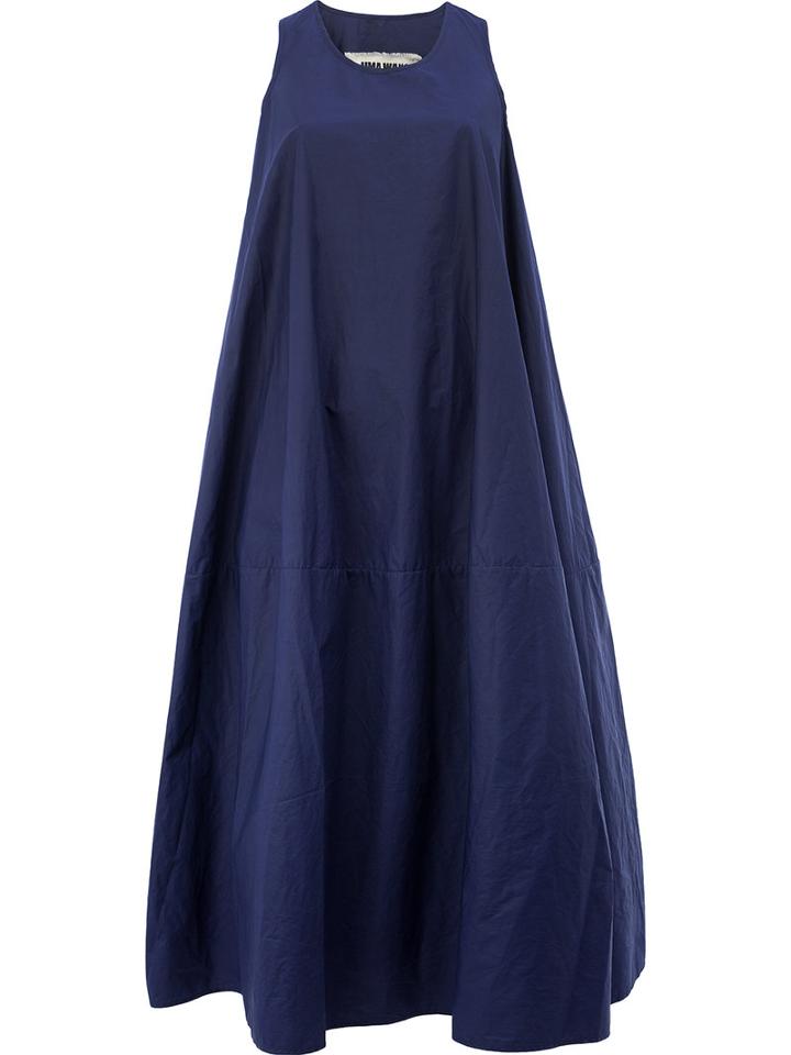 Uma Wang Sleeveless A-line Long Dress, Women's, Size: Small, Blue, Cotton