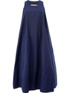 Uma Wang Sleeveless A-line Long Dress, Women's, Size: Small, Blue, Cotton