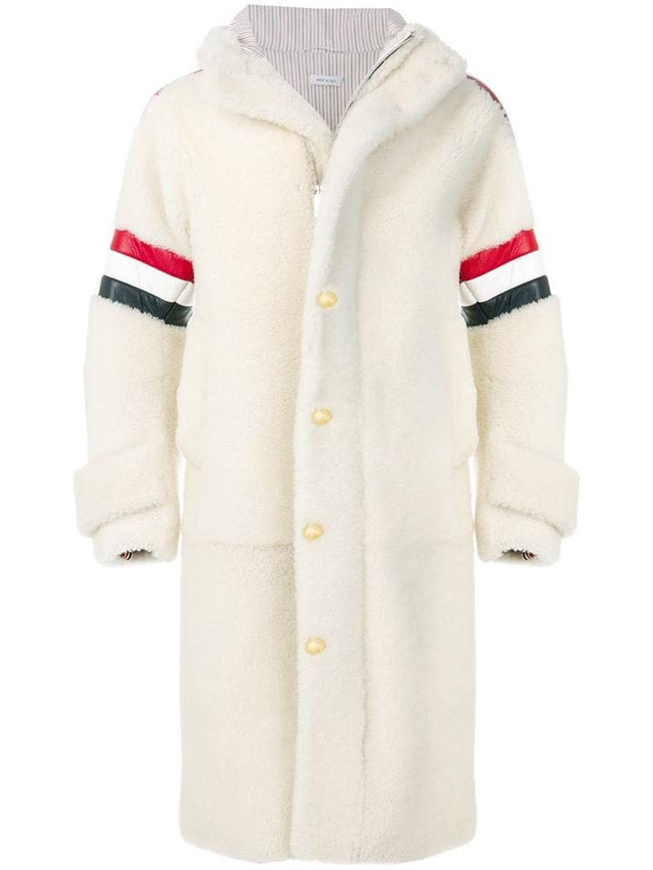 Thom Browne Articulated Dyed Shearling Parka - White