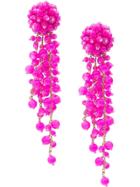Oscar De La Renta Cluster Bead Earrings - Pink