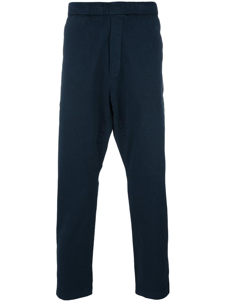 Barena Cropped Pants, Men's, Size: 48, Blue, Cotton/spandex/elastane