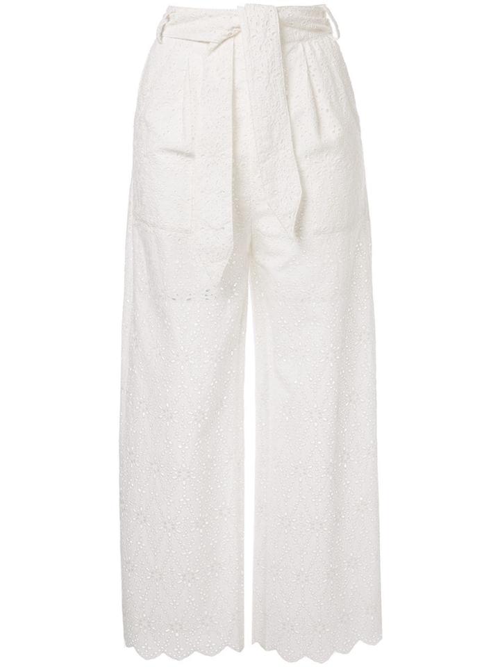 Sir. Amelie Embroidered Trousers - White