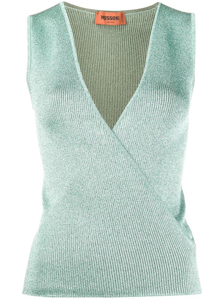 Missoni Lurex Wrap Top - Green