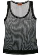 Missoni Sheer Knitted Vest Top - Black