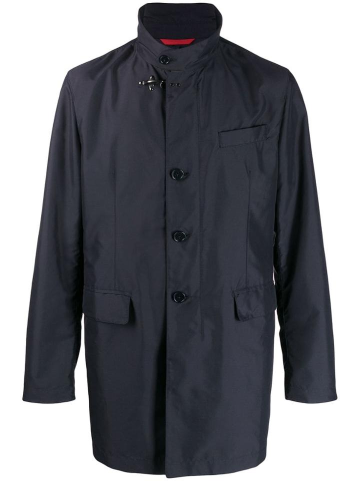 Fay Tech Fabric Coat - Blue